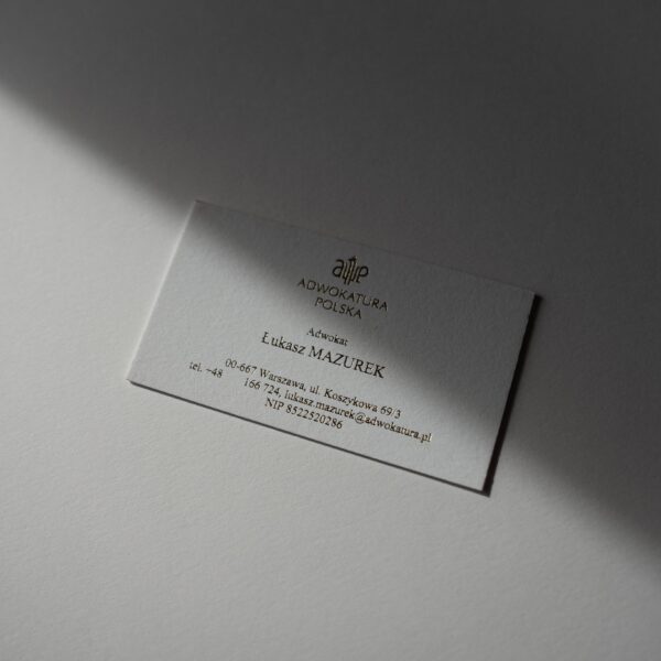 Letterpress Business Cards For a Lawyer